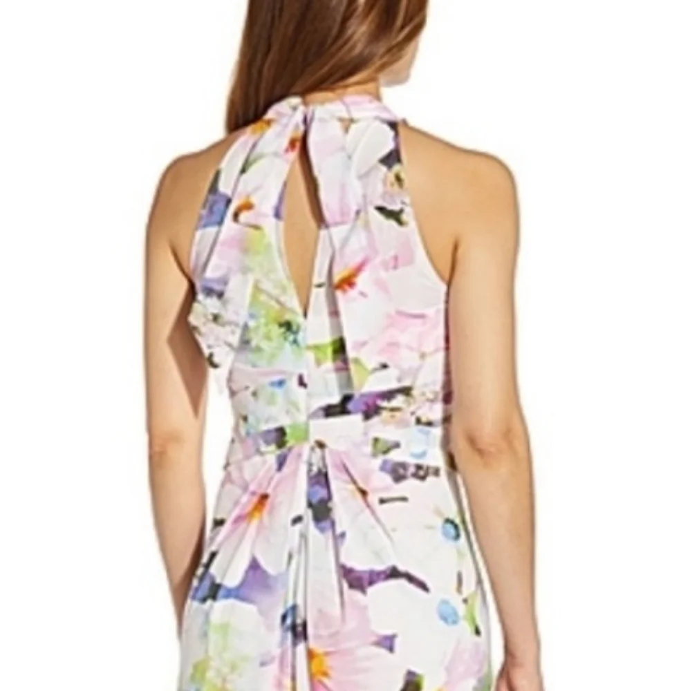 Adrianna Papell Women's Floral Halter Gown - Picture 4 of 15